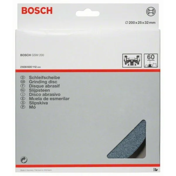 Шлифкруг для точила 200x32 мм, 60 Bosch 2608600112 — изображение 2
