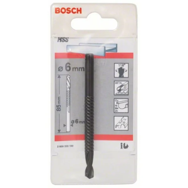 Фрезерное сверло HSS 6x85 мм, d 6 мм Bosch 2609200199 — изображение 2