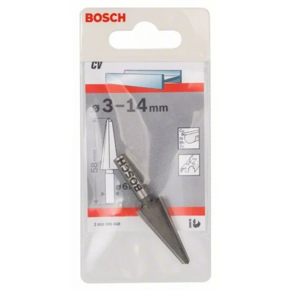 Сверло по листовому металлу цилиндрическое 3-14 мм, 58 мм, 6 мм Bosch 2608596668 — изображение 2