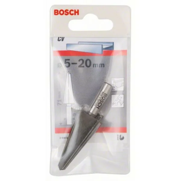 Сверло по листовому металлу цилиндрическое 5-20 мм, 71 мм, 8 мм Bosch 2608596669 — изображение 2