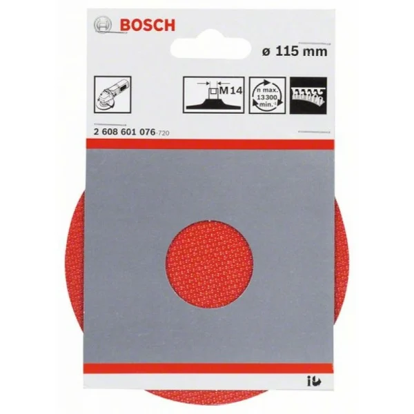 Опорная тарелка на липучке 115 мм, 13300 об/мин Bosch 2608601076 — изображение 2
