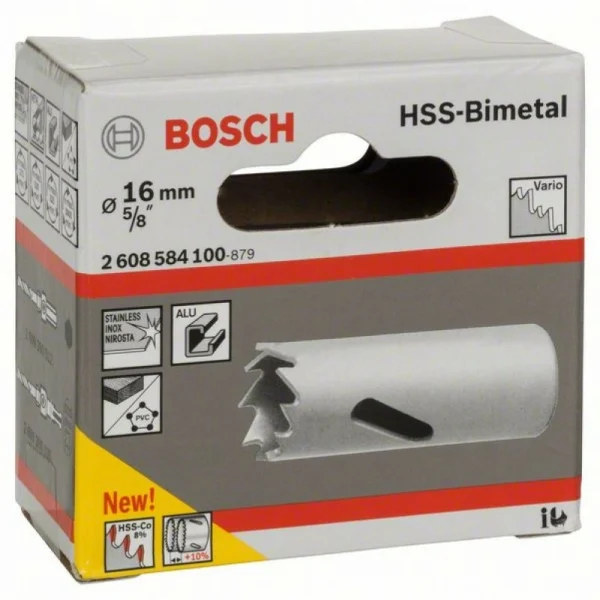 Коронка HSS-Bimetall со стандартным переходником 16 мм, 5/8' Bosch 2608584100 — изображение 2