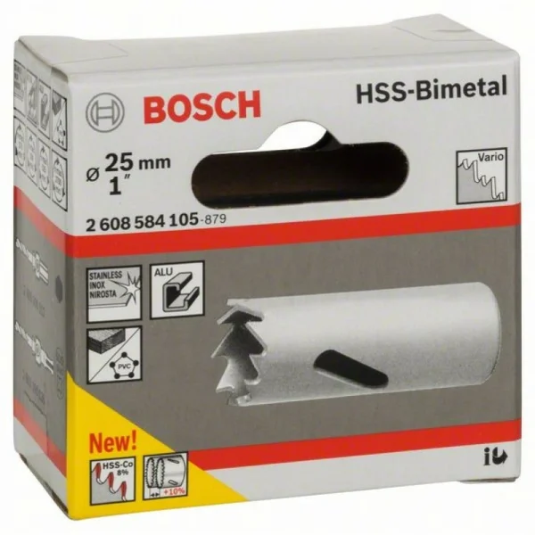 Коронка HSS-Bimetall со стандартным переходником 25 мм, 1' Bosch 2608584105 — изображение 2