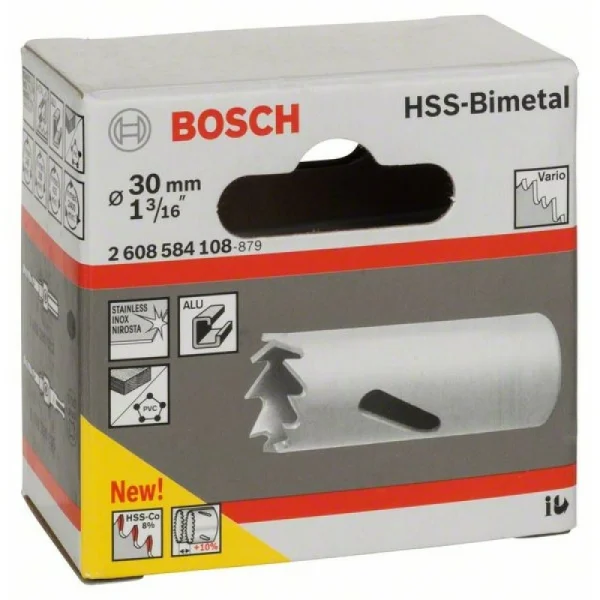 Коронка HSS-Bimetall со стандартным переходником 30 мм, 1 3/16' Bosch 2608584108 — изображение 2