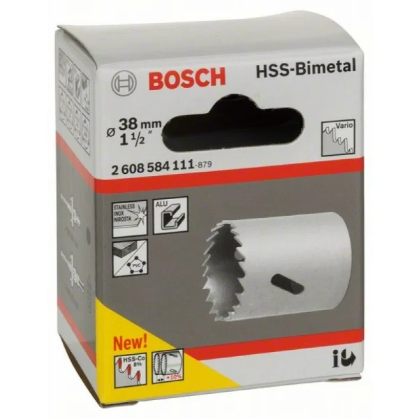 Коронка HSS-Bimetall со стандартным переходником 38 мм, 1 1/2' Bosch 2608584111 — изображение 2