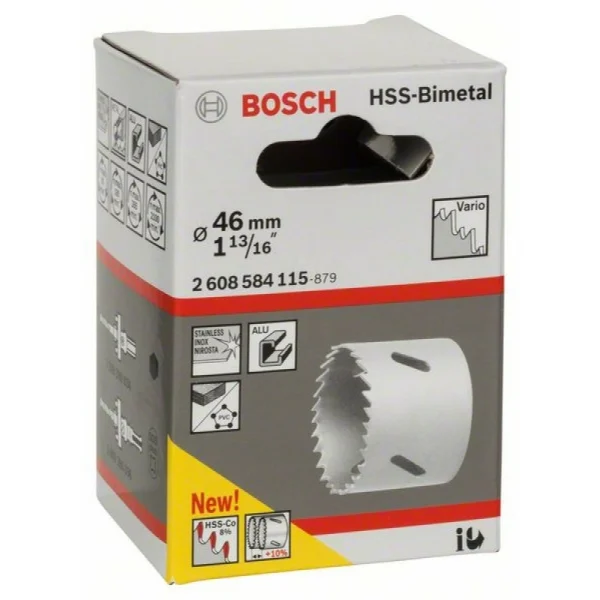 Коронка HSS-Bimetall со стандартным переходником 46 мм, 1 13/16' Bosch 2608584115 — изображение 2