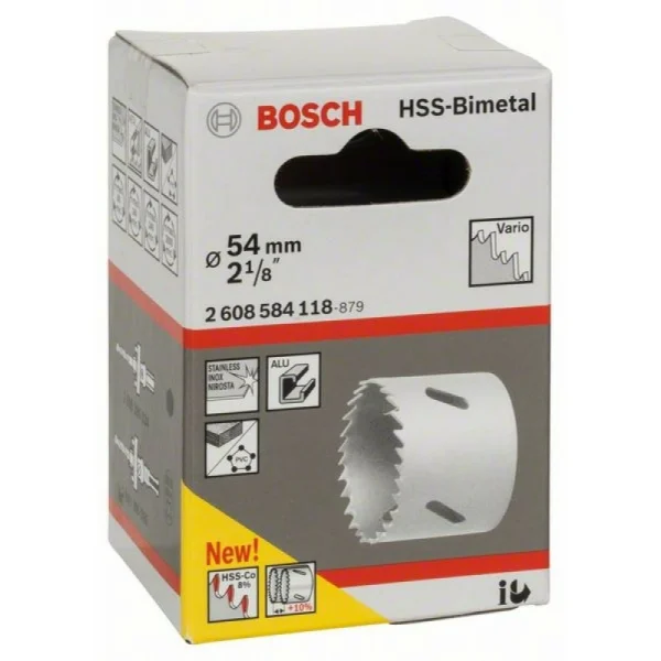 Коронка HSS-Bimetall со стандартным переходником 54 мм, 2 1/8' Bosch 2608584118 — изображение 2