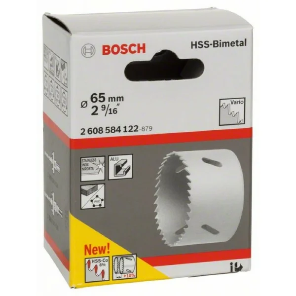 Коронка HSS-Bimetall со стандартным переходником 65 мм, 2 9/16' Bosch 2608584122 — изображение 2