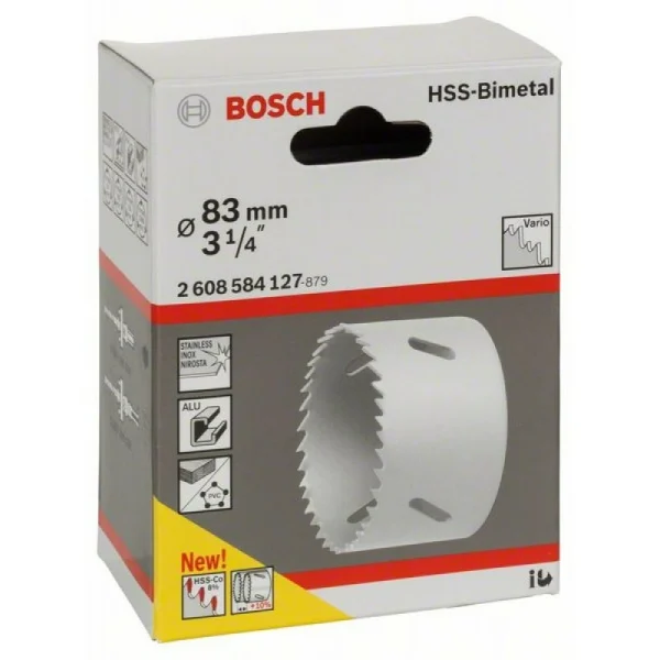 Коронка HSS-Bimetall со стандартным переходником 83 мм, 3 1/4' Bosch 2608584127 — изображение 2