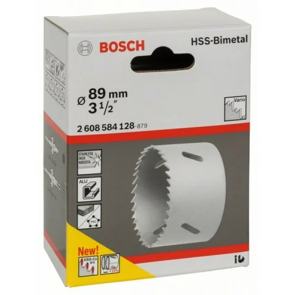 Коронка HSS-Bimetall со стандартным переходником 89 мм, 3 1/2' Bosch 2608584128 — изображение 2