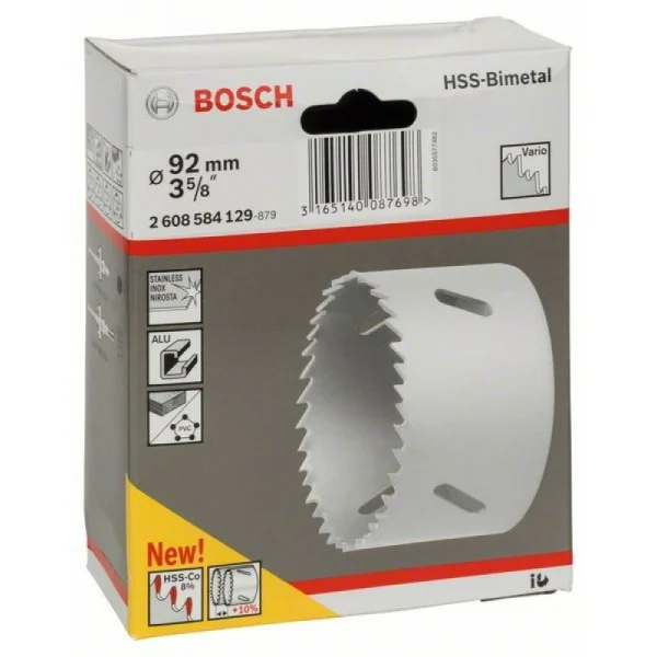 Коронка HSS-Bimetall со стандартным переходником 92 мм, 3 5/8' Bosch 2608584129 — изображение 2