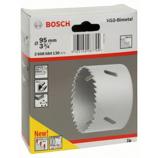 Коронка HSS-Bimetall со стандартным переходником 95 мм, 3 3/4' Bosch 2608584130 — изображение 2