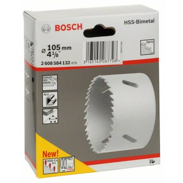 Коронка HSS-Bimetall со стандартным переходником 105 мм, 4 1/8' Bosch 2608584132 — изображение 2