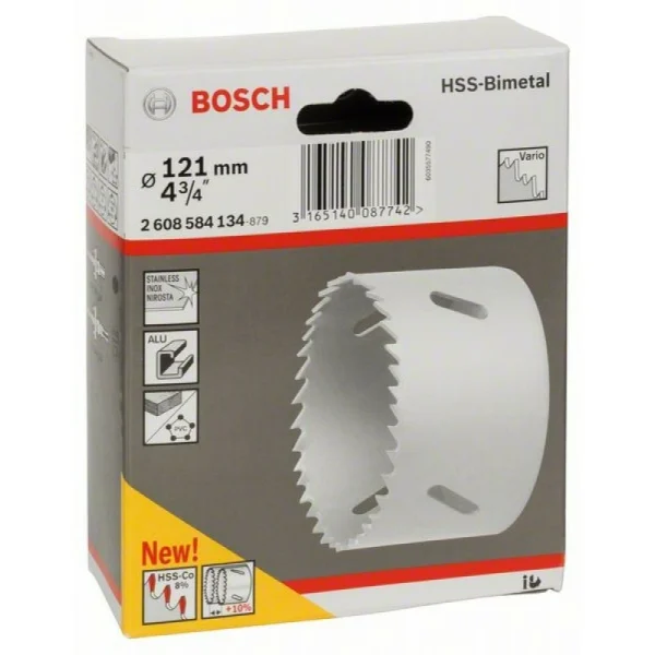 Коронка HSS-Bimetall со стандартным переходником 121 мм, 4 3/4' Bosch 2608584134 — изображение 2