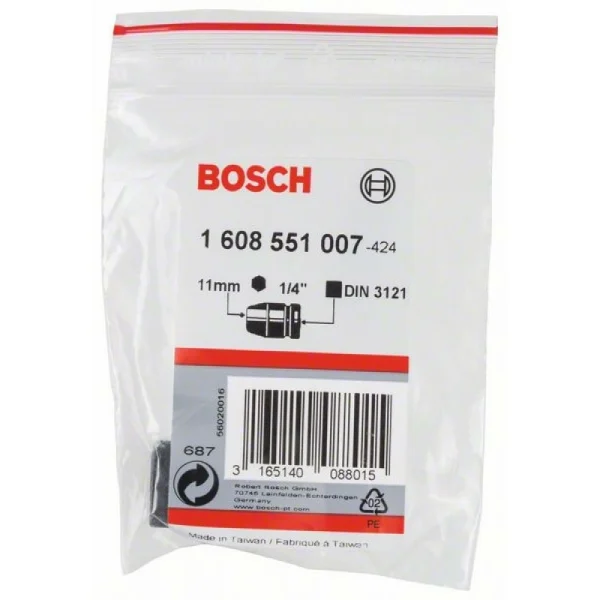 Торцевая головка 11 мм, 1/4 Bosch 1608551007 — изображение 2