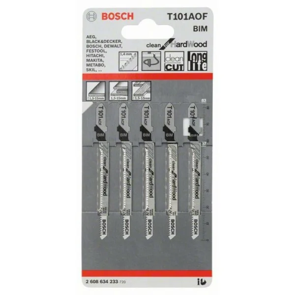 Пильное полотно T 101 AOF Clean for Hard Wood Bosch 2608634233 — изображение 2