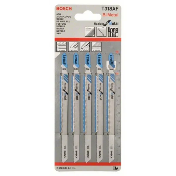 Пильное полотно T 318 AF Flexible for Metal Bosch 2608634241 — изображение 2