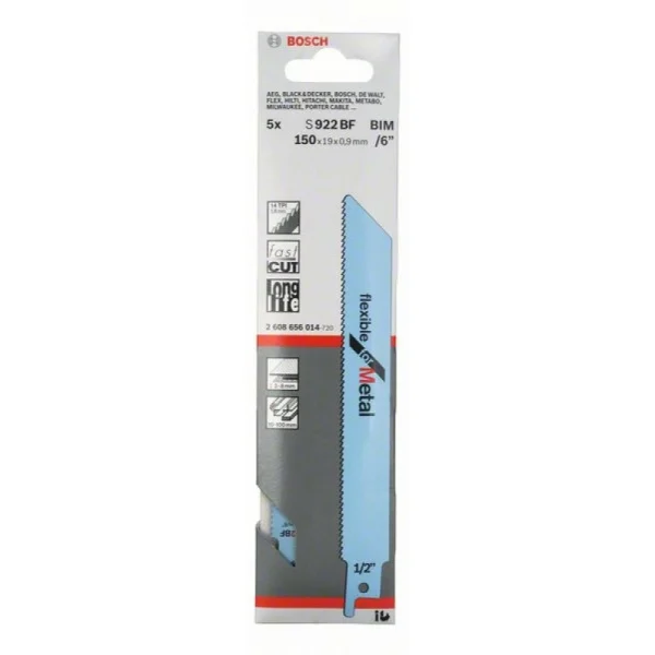 Пильное полотно S 922 BF Flexible for Metal Bosch 2608656014 — изображение 2