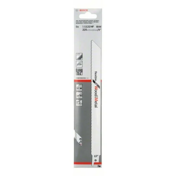 Пильное полотно S 1122 HF Flexible for Wood and Metal Bosch 2608656021 — изображение 2