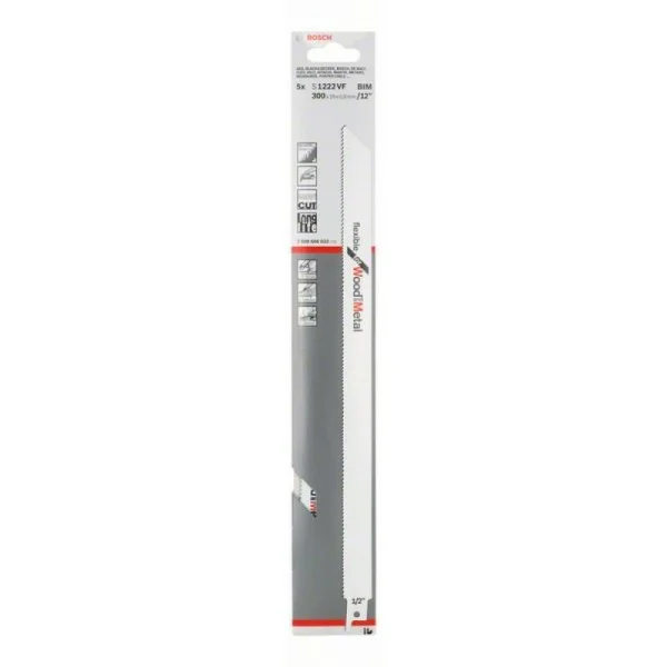 Пильное полотно S 1222 VF Flexible for Wood and Metal Bosch 2608656022 — изображение 2