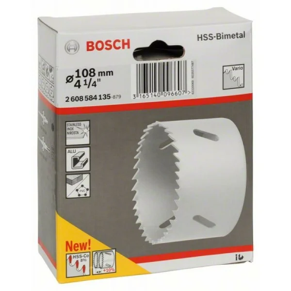 Коронка HSS-Bimetall со стандартным переходником 108 мм, 4 1/4' Bosch 2608584135 — изображение 2