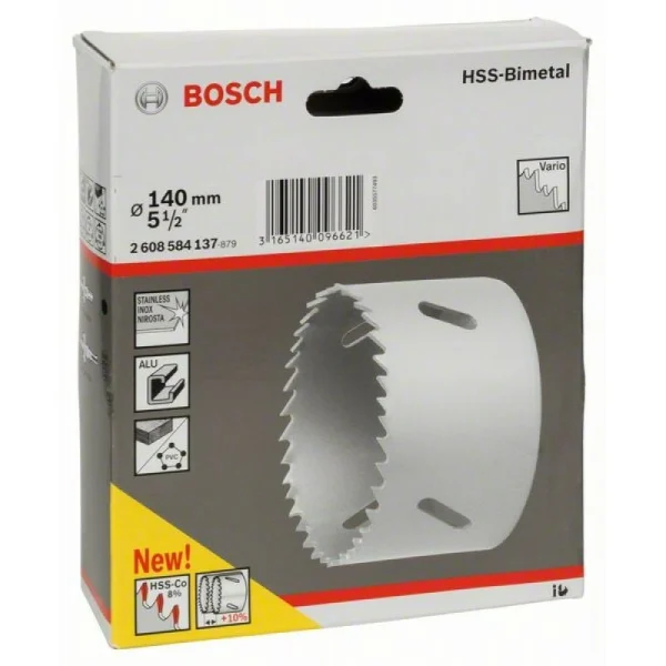Коронка HSS-Bimetall со стандартным переходником 140 мм, 5 1/2' Bosch 2608584137 — изображение 2
