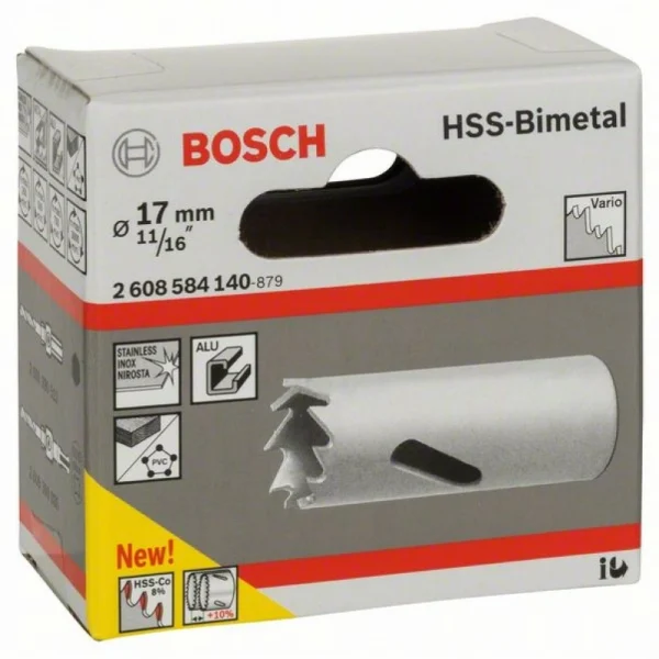 Коронка HSS-Bimetall со стандартным переходником 17 мм, 11/16' Bosch 2608584140 — изображение 2