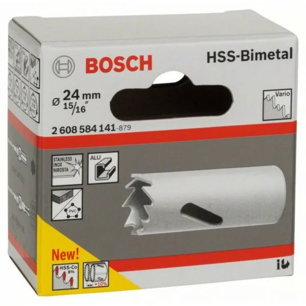 Коронка HSS-Bimetall со стандартным переходником 24 мм, 15/16' Bosch 2608584141 — изображение 2