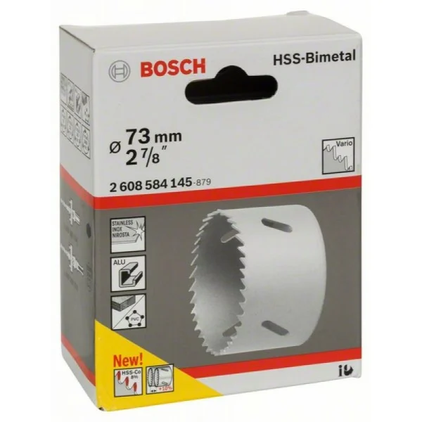 Коронка HSS-Bimetall со стандартным переходником 73 мм, 2 7/8' Bosch 2608584145 — изображение 2