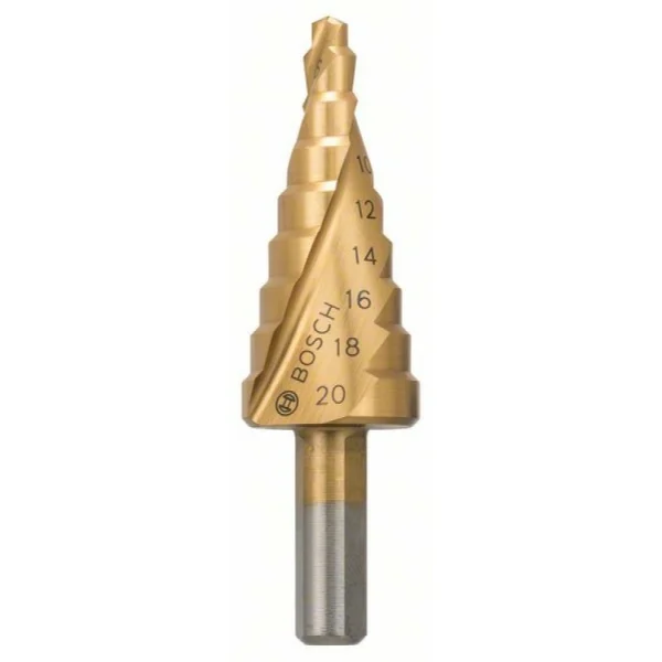 Ступенчатые сверла HSS-TiN 4 - 20 мм, 8,0 мм, 70,5 мм Bosch 2608597526