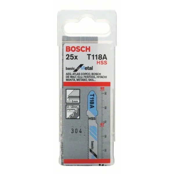 Пильное полотно T 118 A Basic for Metal Bosch 2608638470 — изображение 2
