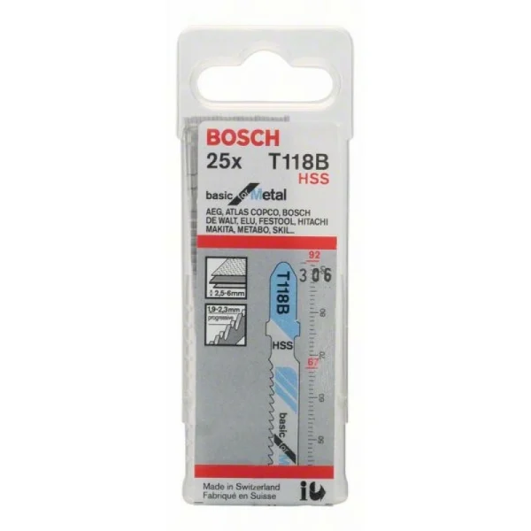 Пильное полотно T 118 B Basic for Metal Bosch 2608638471 — изображение 2