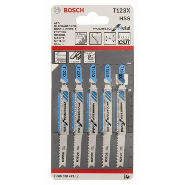 Пильное полотно T 123 XF Progressor for Metal Bosch 2608638473 — изображение 2
