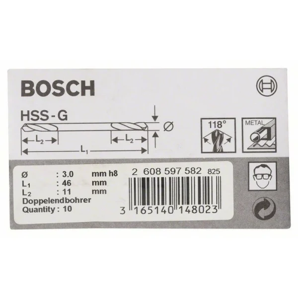 Двухстороннее сверло 3x11x46 мм Bosch 2608597582 — изображение 2