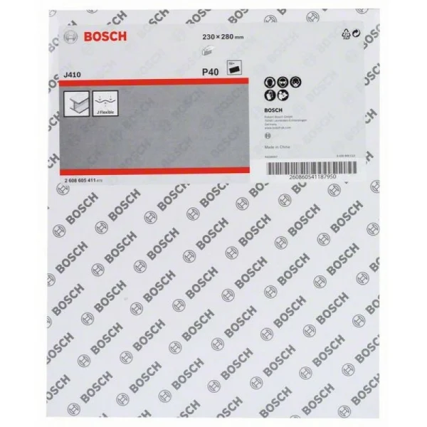 Шлифлист J410 230x280 мм, 40 Bosch 2608605411 — изображение 2