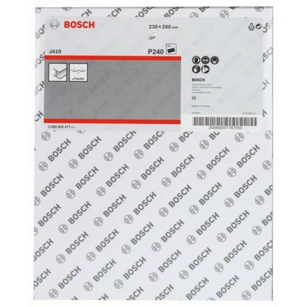 Шлифлист J410 230x280 мм, 240 Bosch 2608605417 — изображение 2