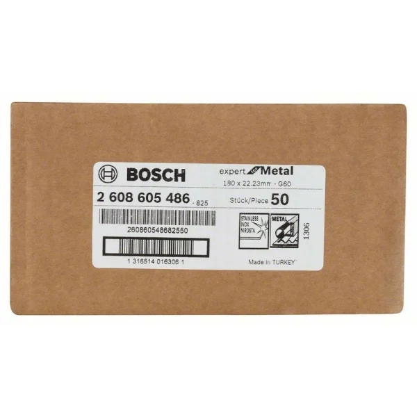 Фибровый шлифкруг R444 Expert for Metal 180x22,23 мм, 60 Bosch 2608605486 — изображение 2