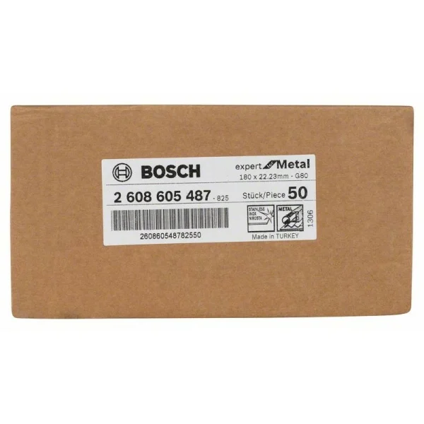 Фибровый шлифкруг R444 Expert for Metal 180x22,23 мм, 80 Bosch 2608605487 — изображение 2