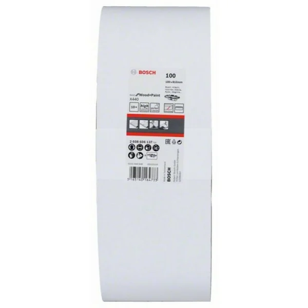 Набор из 10 шлифлент X440 100x610мм, 100 Bosch 2608606137 — изображение 2