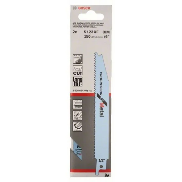 Пильное полотно S 123 XF Progressor for Metal Bosch 2608654401 — изображение 2
