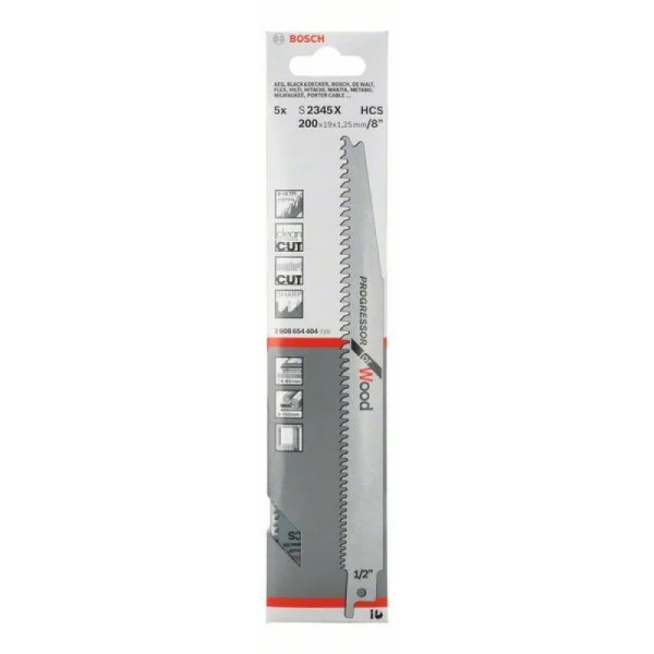 Пильное полотно S 2345xProgressor for Wood Bosch 2608654404 — изображение 2