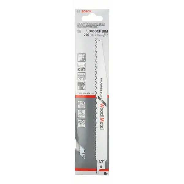 Пильное полотно S 3456 XF Progressor for Wood and Metal Bosch 2608654406 — изображение 2