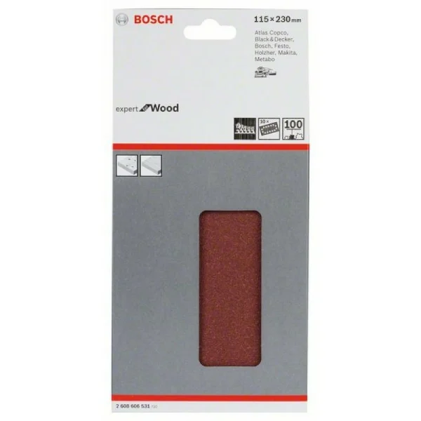 Шлифлист C430, в упаковке 10шт. 115x230 мм, 60 Bosch 2608606531 — изображение 2