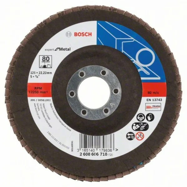 Лепестковый шлифкруг X551 Expert for Metal 125x22,23 мм, 80 Bosch 2608606718