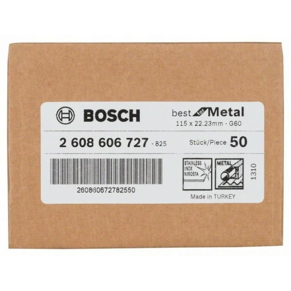 Фибровый шлифкруг R574 Best for Metal 115x22,23 мм, 60 Bosch 2608606727 — изображение 2