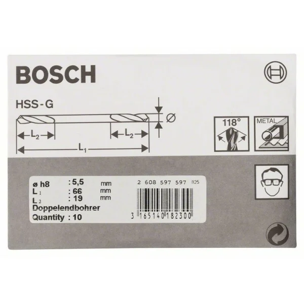 Двухстороннее сверло 5,5x19x66 мм Bosch 2608597597 — изображение 2