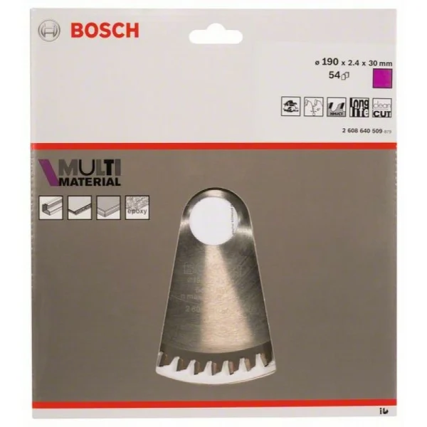 Пильный диск Multi Material 190x30x2,4 мм; 54 Bosch 2608640509 — изображение 2