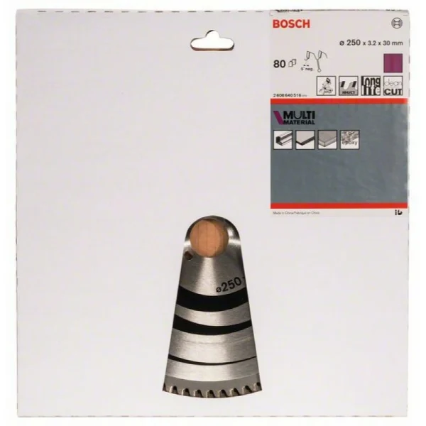 Пильный диск Multi Material 250 x 30 x 3,2 mm; 80 Bosch 2608640516 — изображение 2