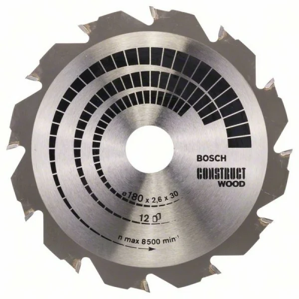 Пильный диск Construct Wood 180x30/20x2,6 мм; 12 Bosch 2608640632