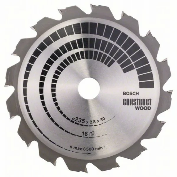 Пильный диск Construct Wood 235x30/25x2,8 мм; 16 Bosch 2608640636